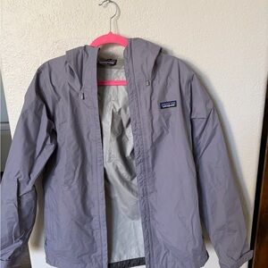 Patagonia Light Gray Hooded Jacket